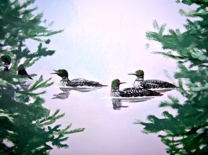 Loons, Maine Animals mural