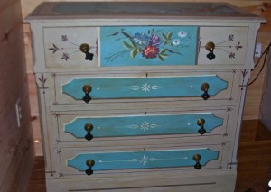painted to match Victorian bed