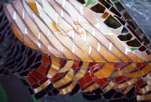 detail: mosaic turkey hen