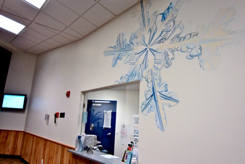 Blue and White Snowflake