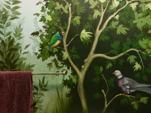 garden mural with birds rszd
